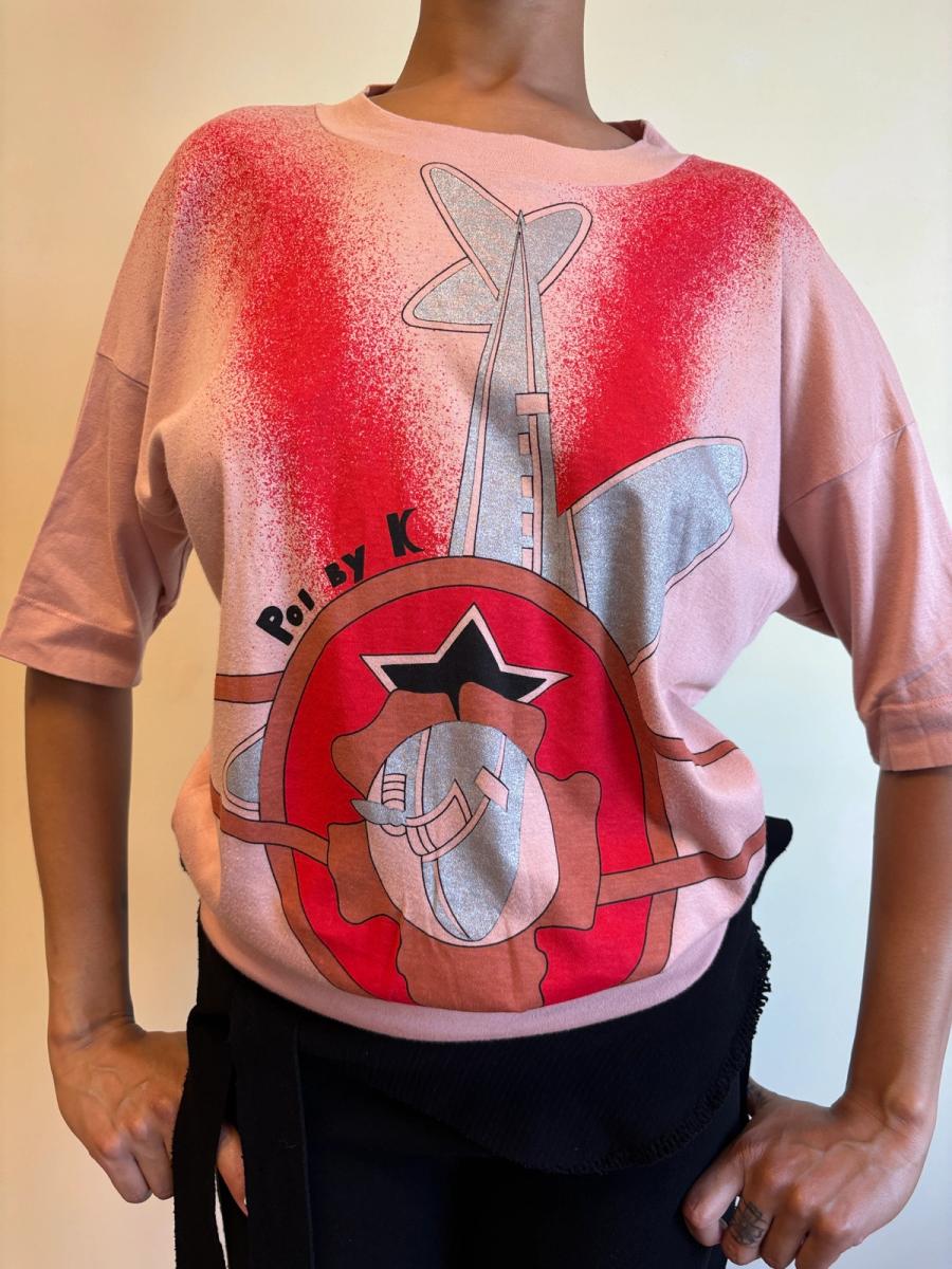 80s Krizia Poi Airplane Blush Shirt product image