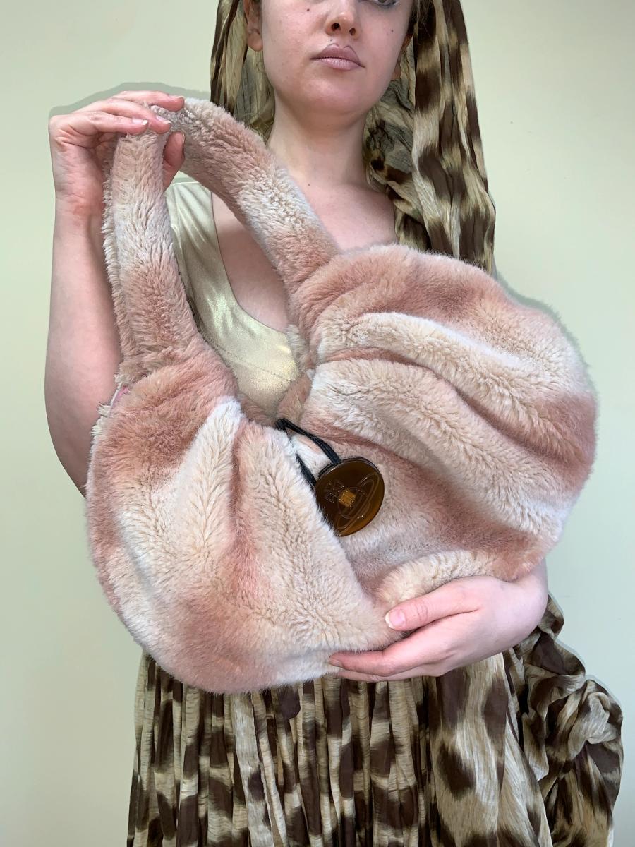 Vivienne Westwood Faux Fur Pink Purse product image