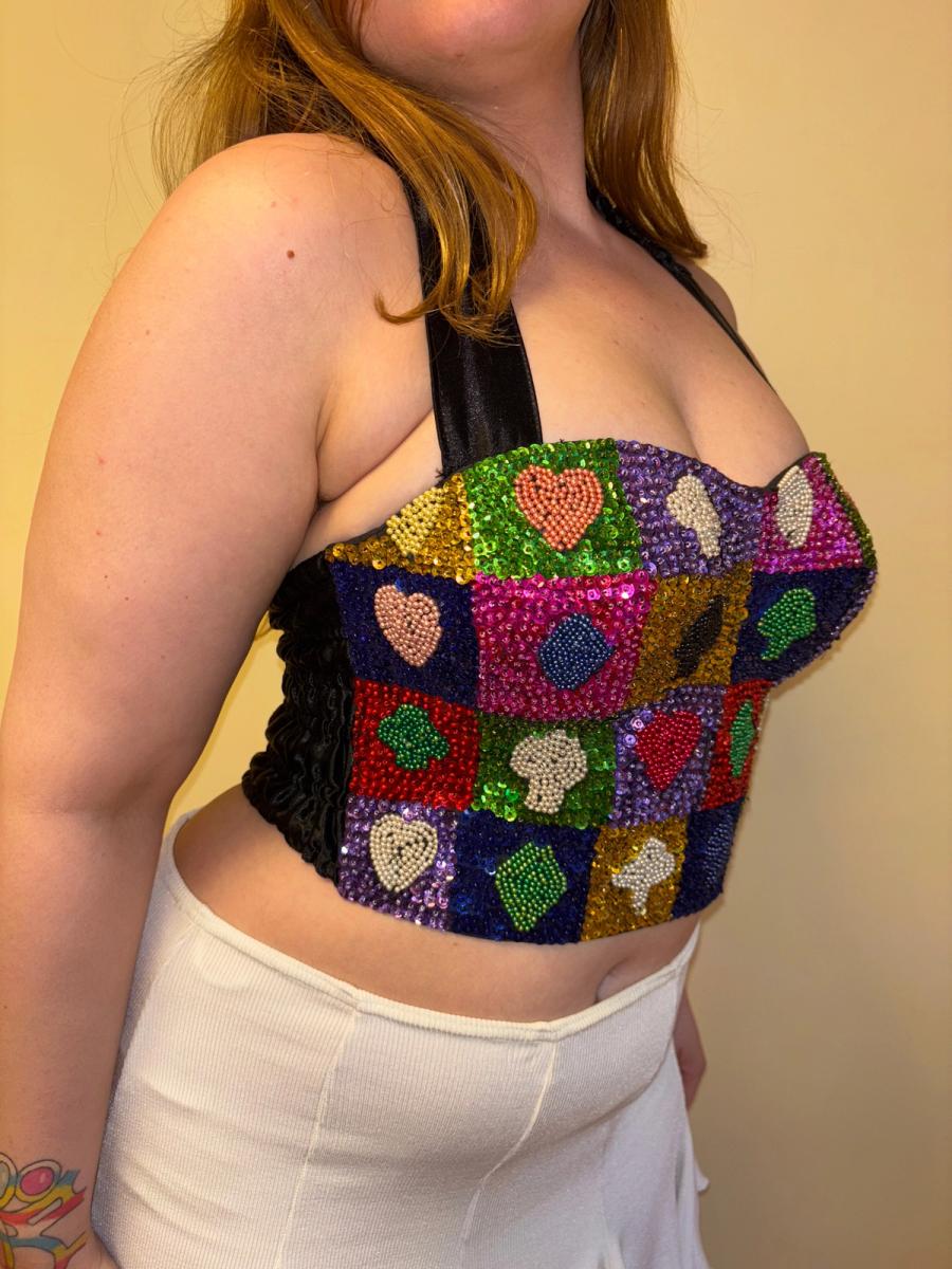 80s Sequin Card Game Bustier product image