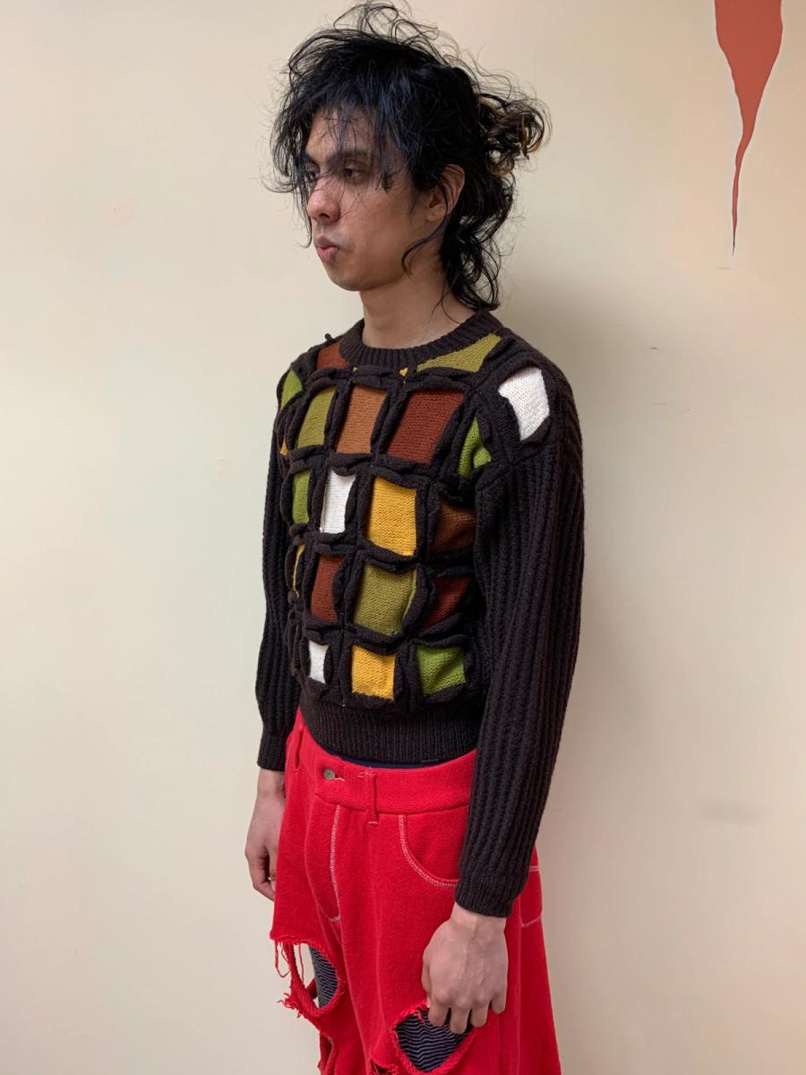 80s Issey Miyake Avant Garde Blocked Sweater product image