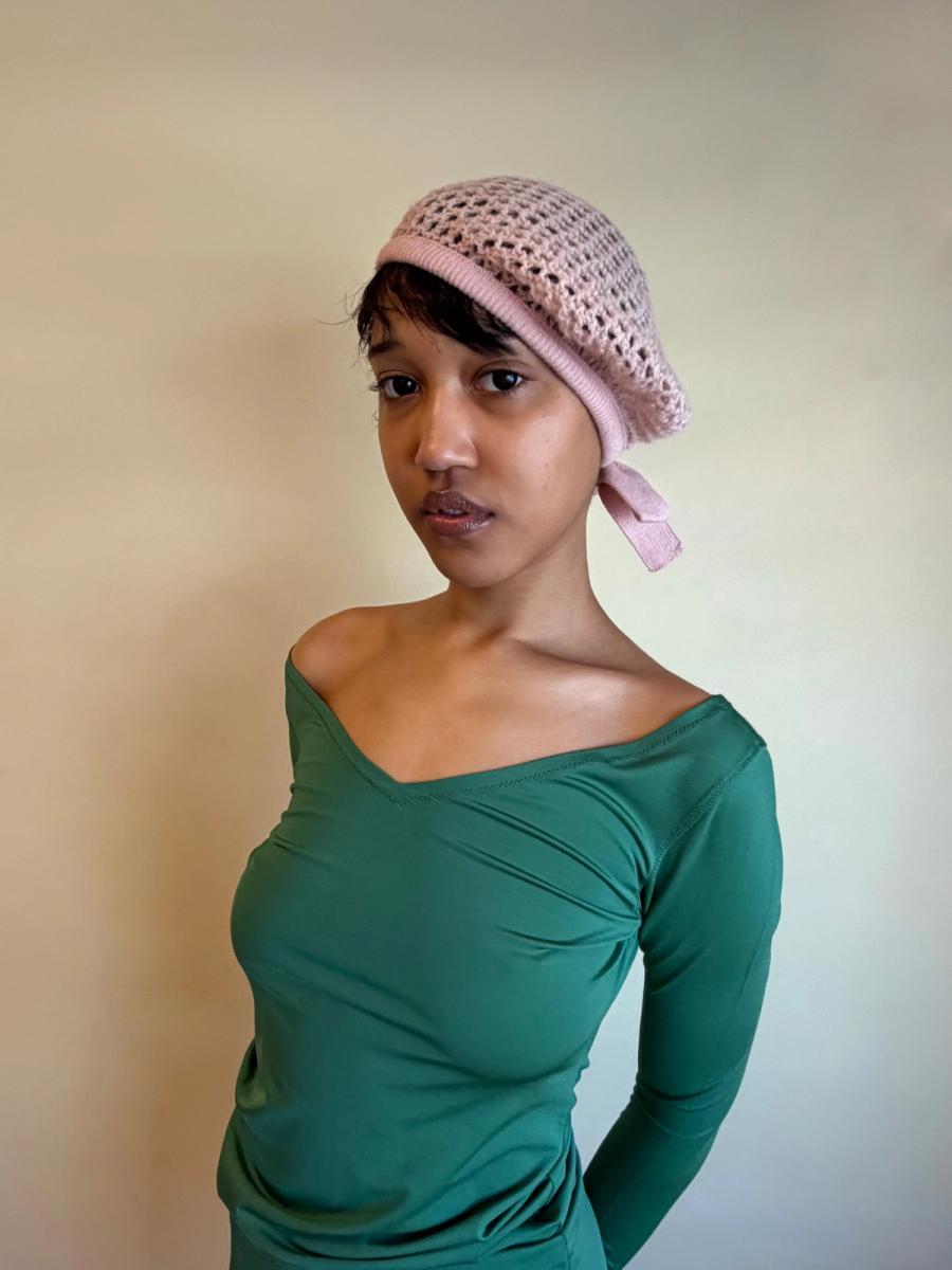 Sonia Rykiel Baby Pink Knit Beret product image