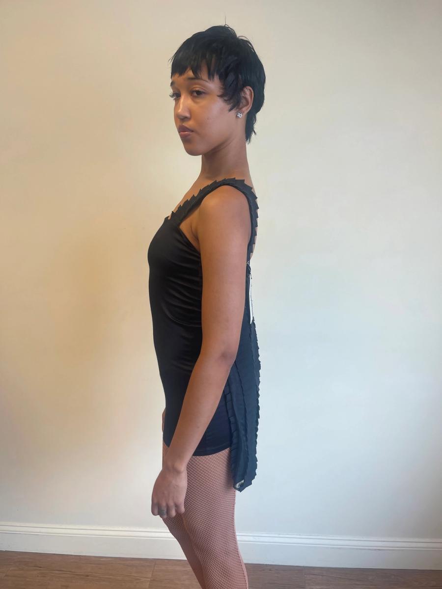 Emilio Cavallini Deadstock Micro-Mini Dress With Cape  product image