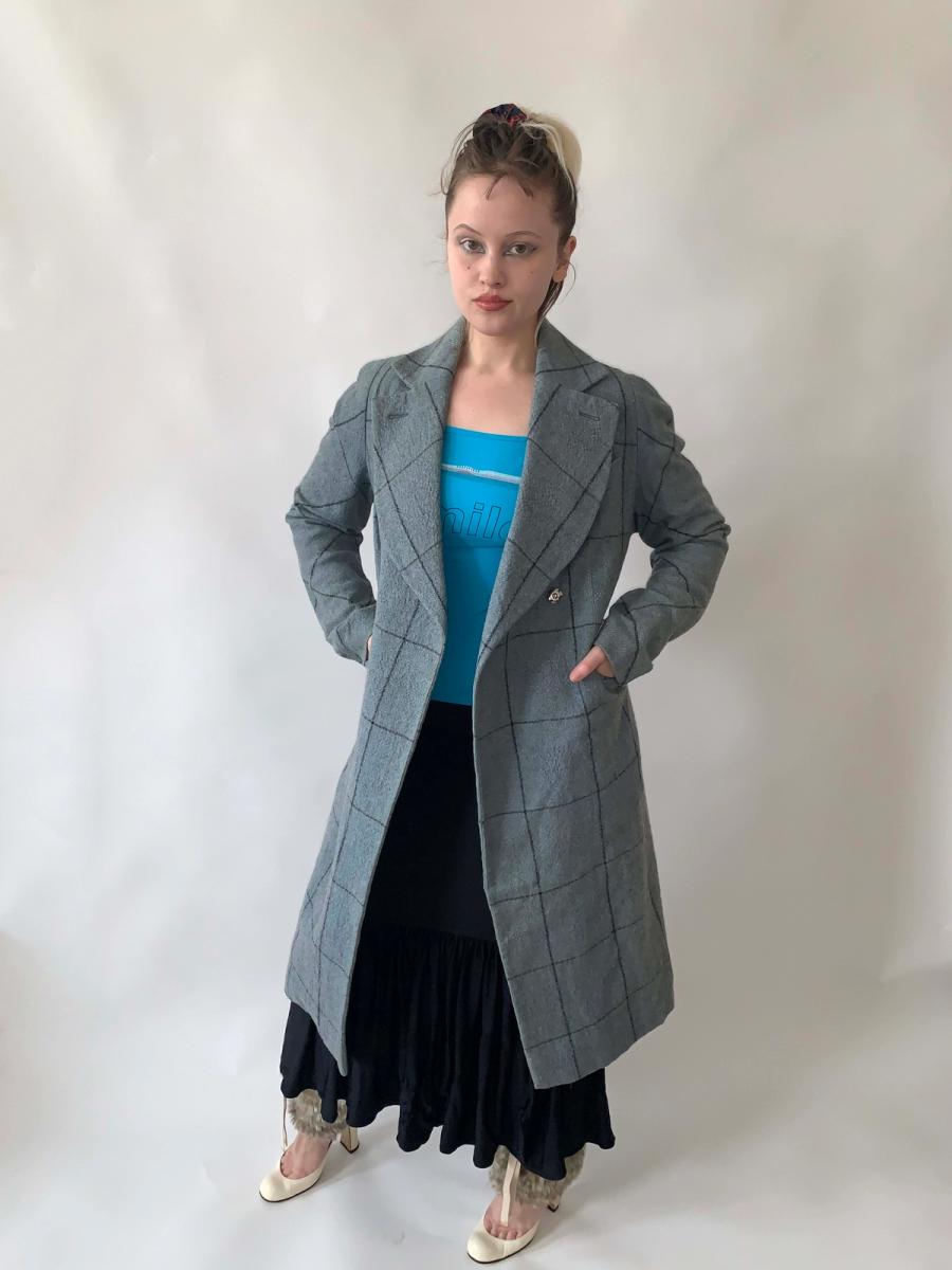 90s Vivienne Westwood Plaid Overcoat product image