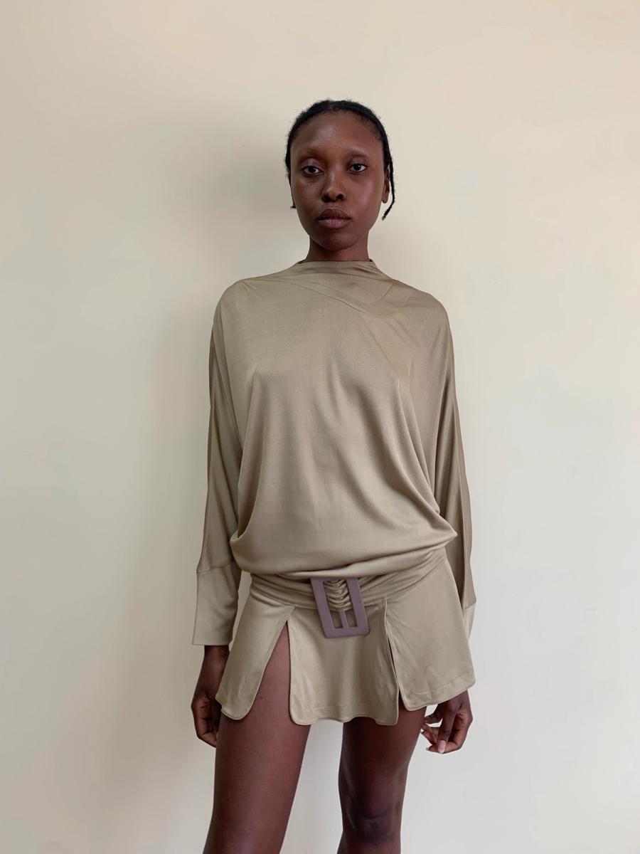 80s Thierry Mugler Dress with Roman Gladiator Skirt product image