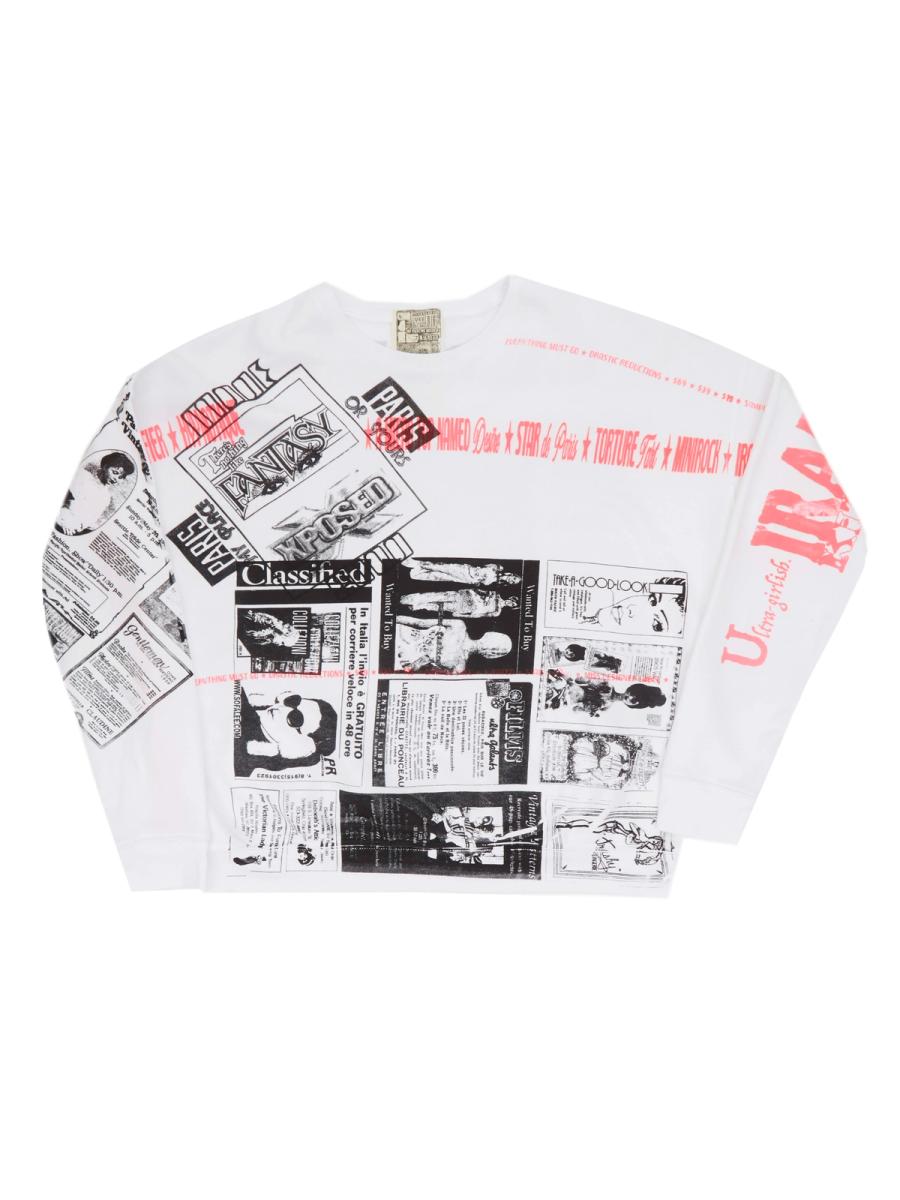 SEX-APPEAL Newsprint Sweatshirt - #1 XPOSED