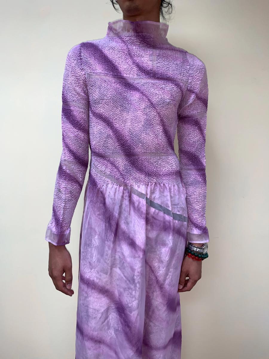 Yoshiki Hishinuma Pleated Purple Dress product image