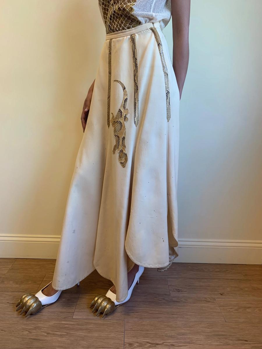 Bill Gibb Lizard Cutout Skirt product image