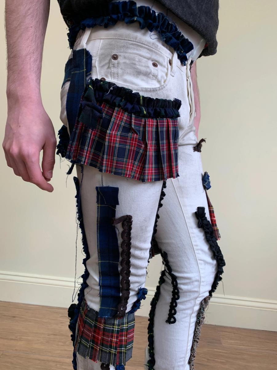 Nozomi Ishiguro Patchwork Skinny Jeans product image