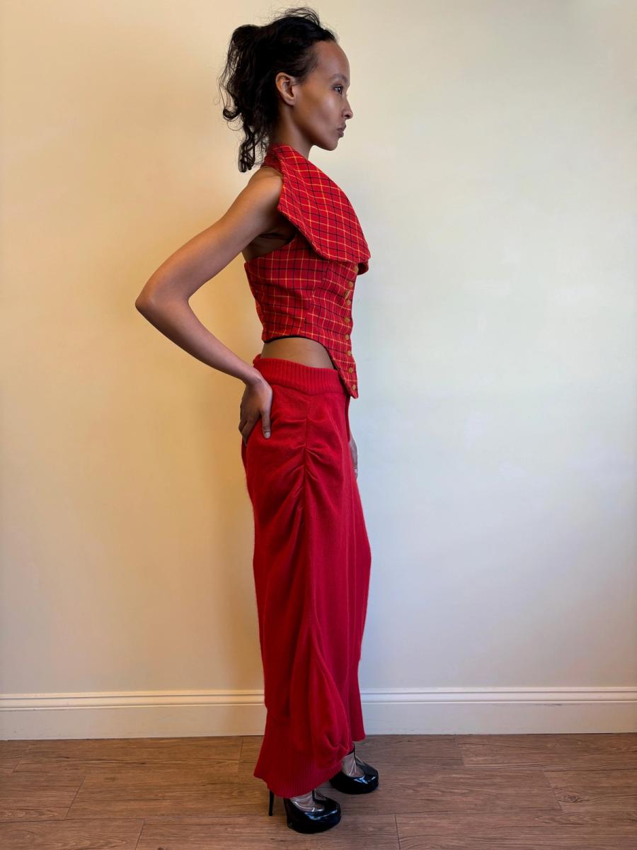 20471120 Red Knit Mermaid Skirt product image