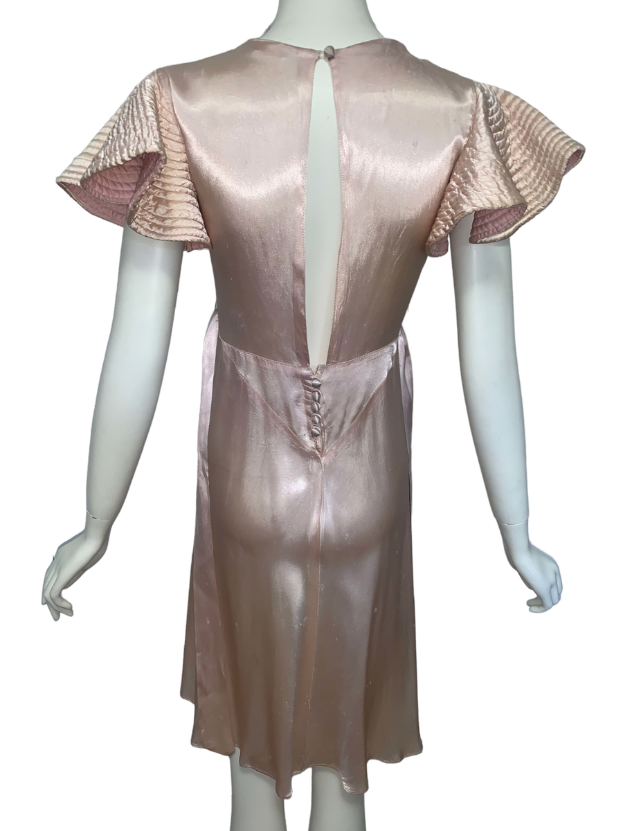 1930s Quilted Sleeve Dress product image