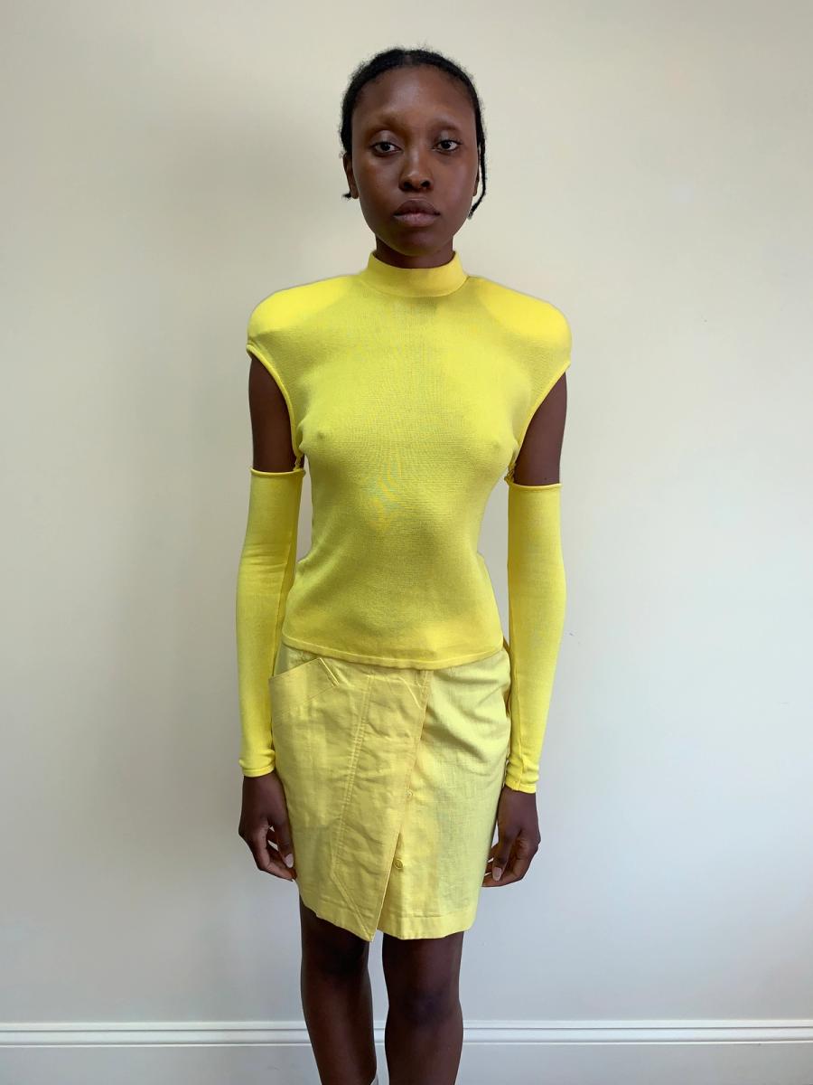 Thierry Mugler Late 80s- Early 90s Detached Arms Knit Top product image