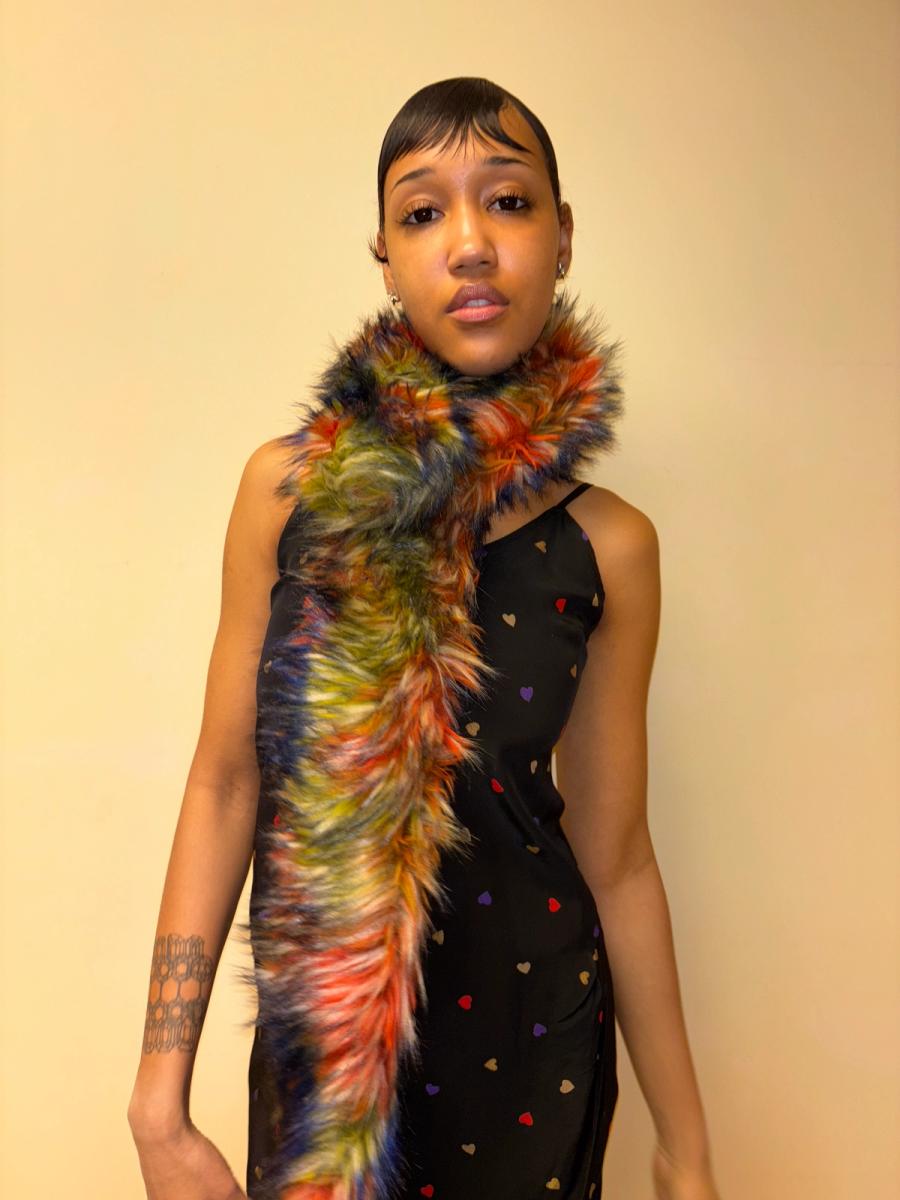 Tsumori Chisato Rainbow Faux Fur Scarf product image