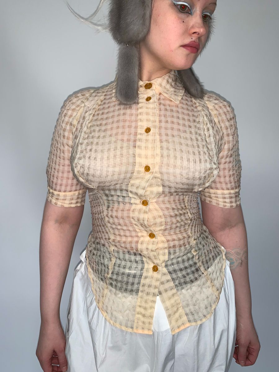 Vivienne Westwood Sheer Gingham Button Up product image