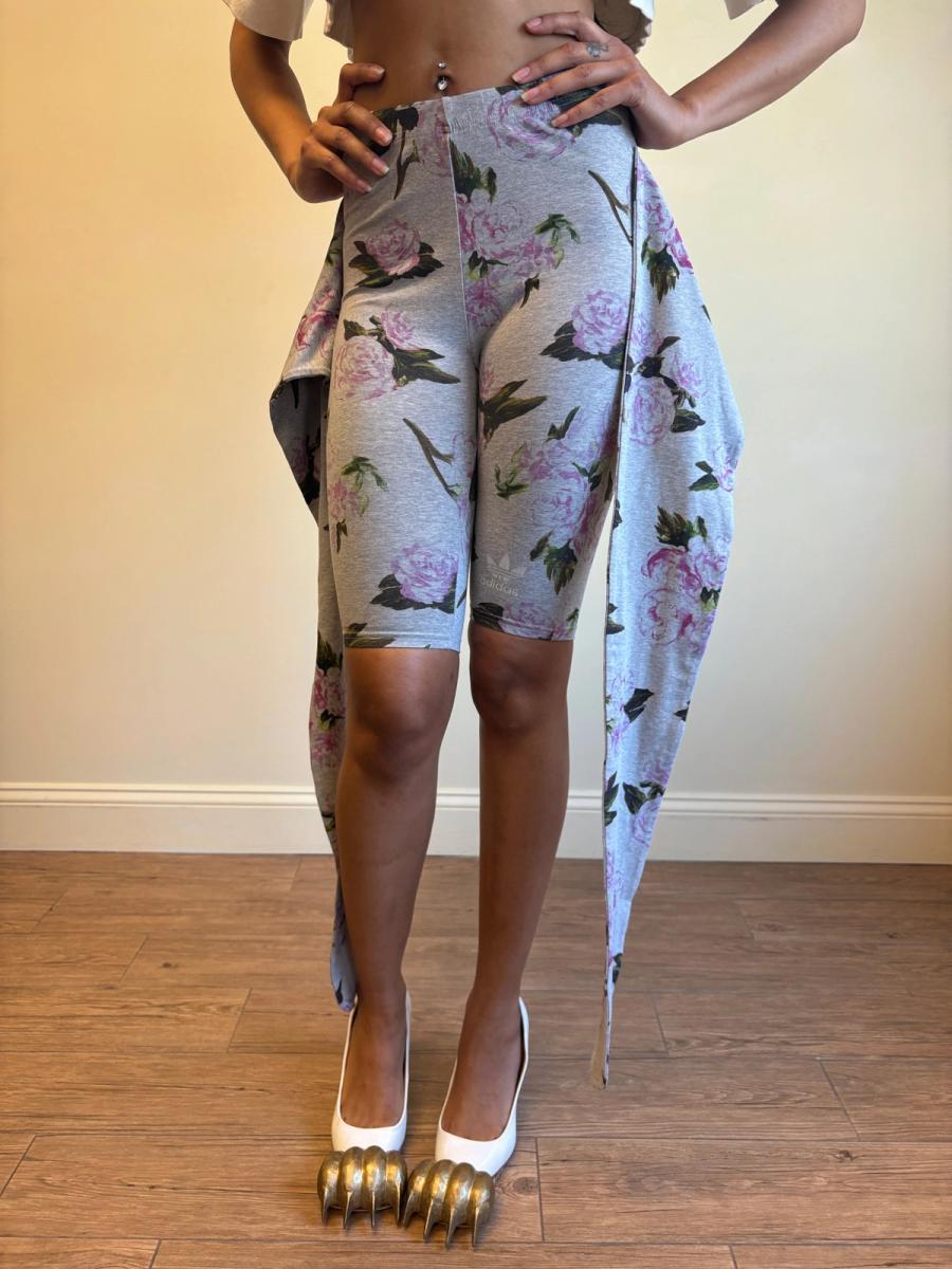 Jeremy Scott Rose Print Wrap Bike Shorts product image