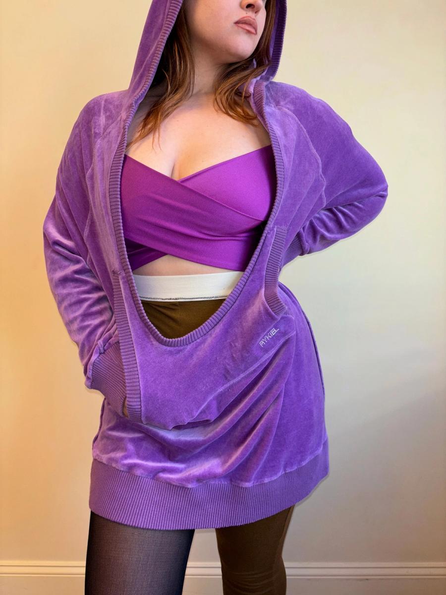 Sonia Rykiel Purple Velour Dress product image