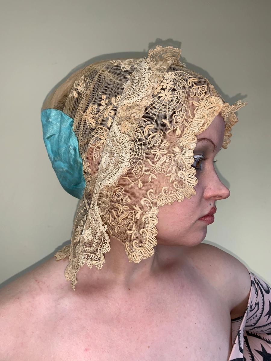 Edwardian Spider Web Lace Sleeping Cap product image
