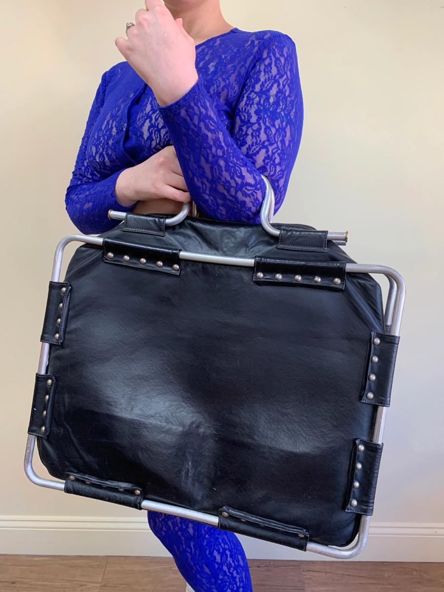 80s Gaultier Metal Frame Traveling Bag product image