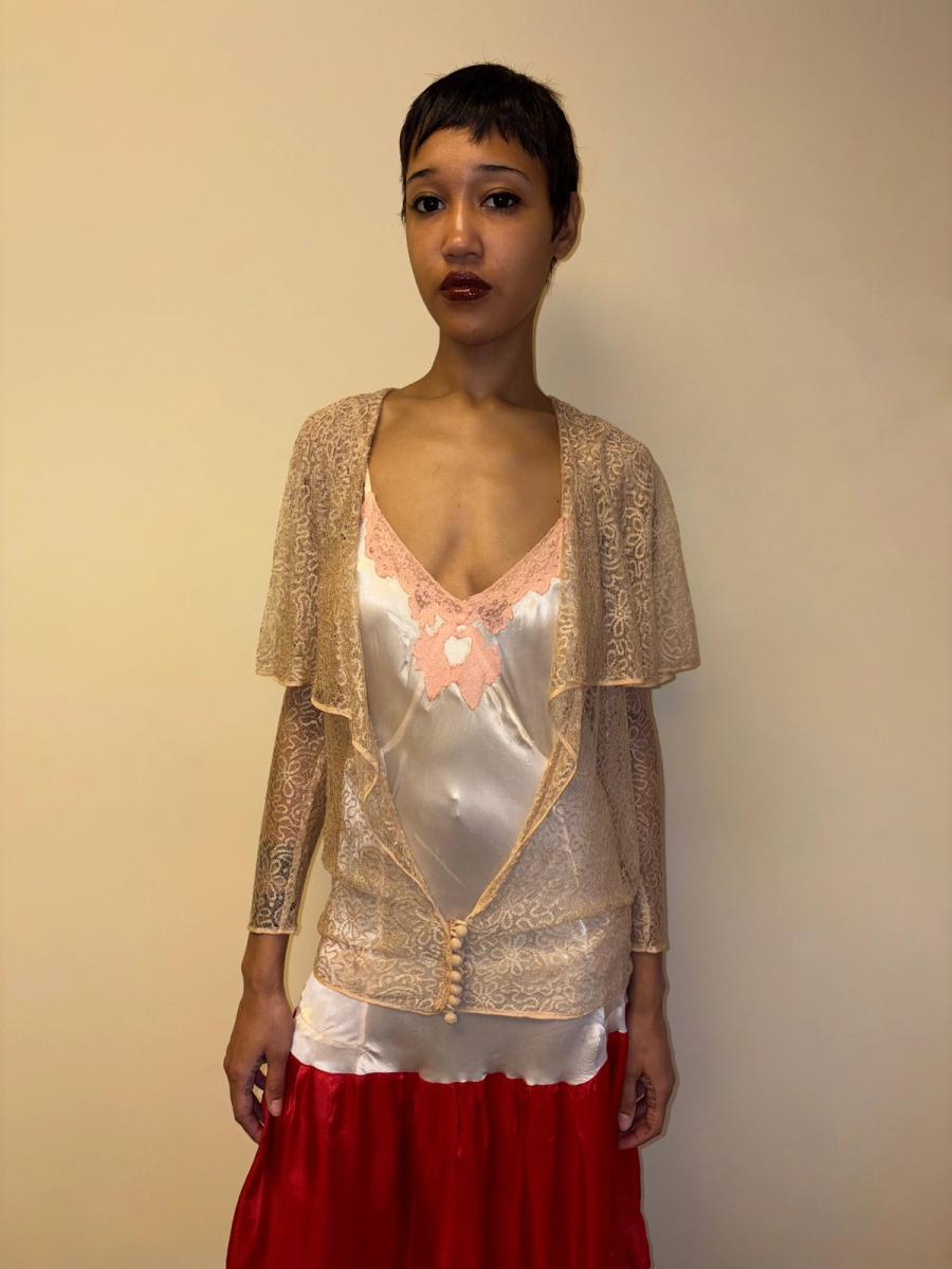 1920s Gold Lace Jacket product image