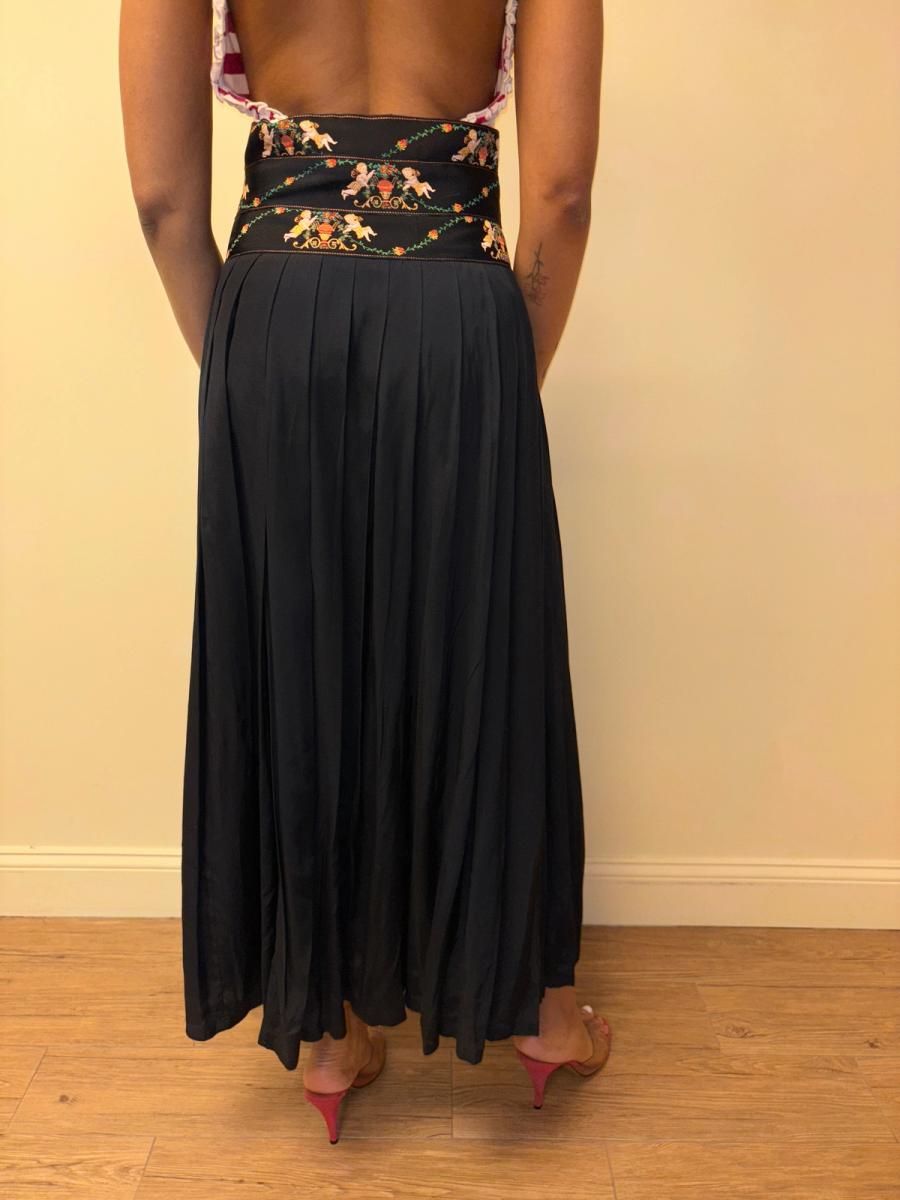 Vintage Chantal Thomass Cherub Print Maxi Skirt product image