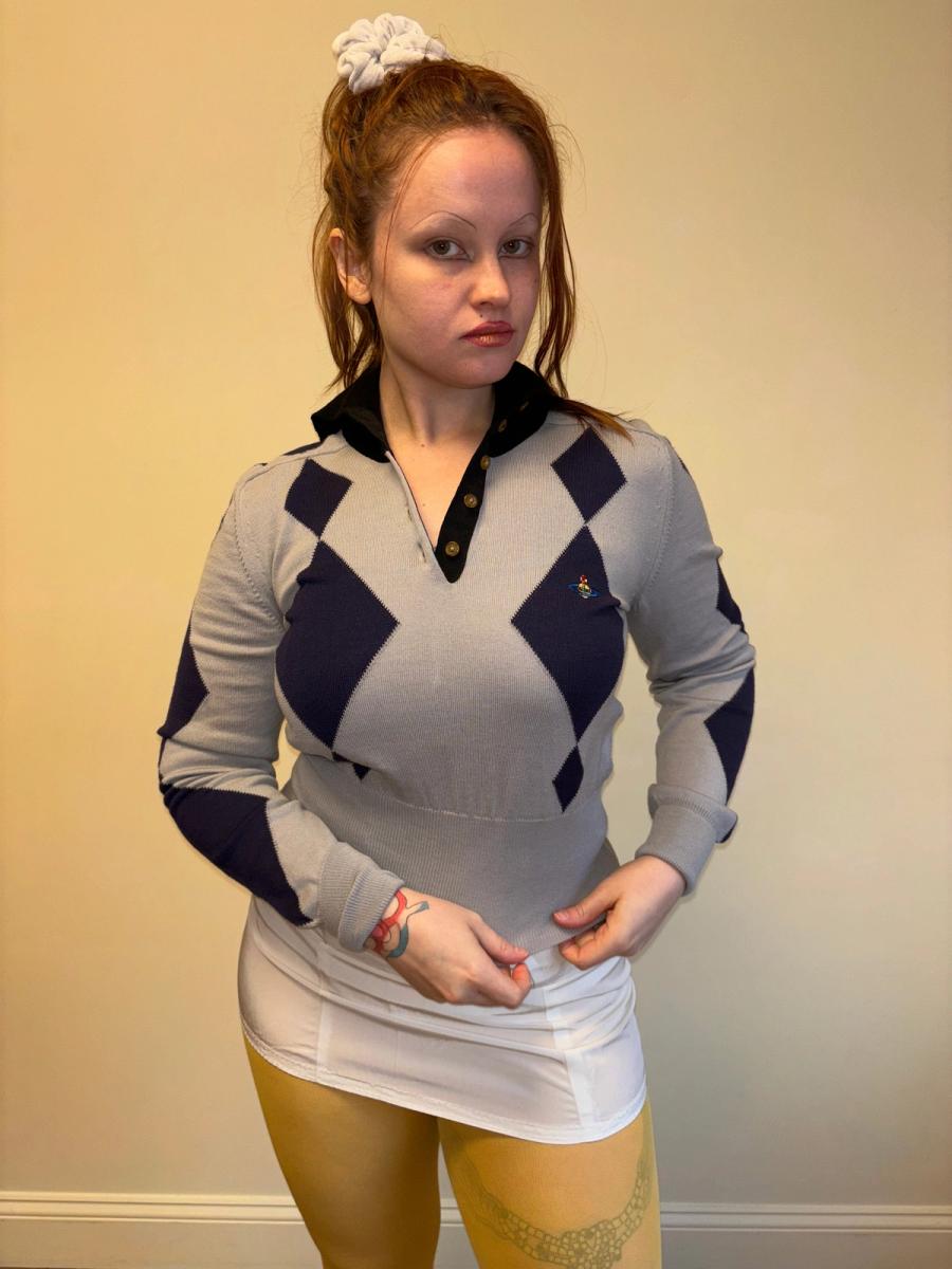 90s Vivienne Westwood Argyle Knit Sweater product image