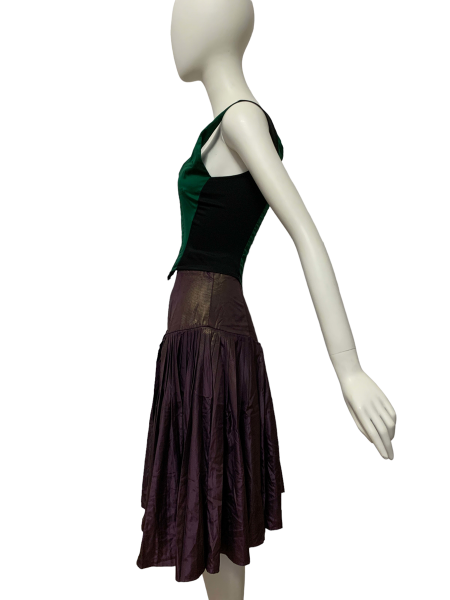80s Norma Kamali Changeable Taffeta Skirt product image