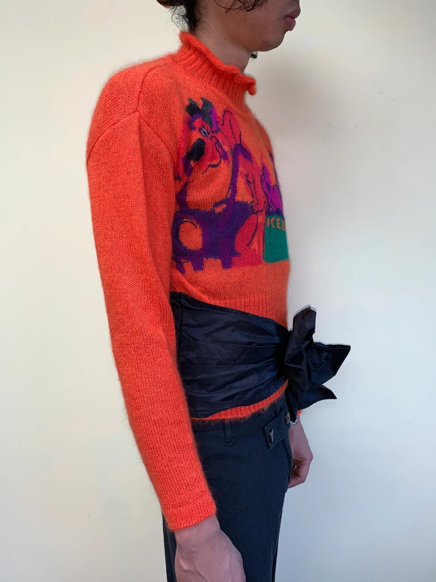 80s Iceberg Cartoon Dog Sweater With Sash product image