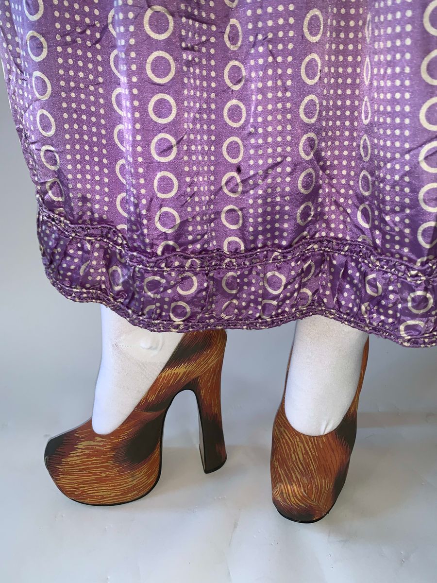 1910 France Purple Circle Print Skirt product image
