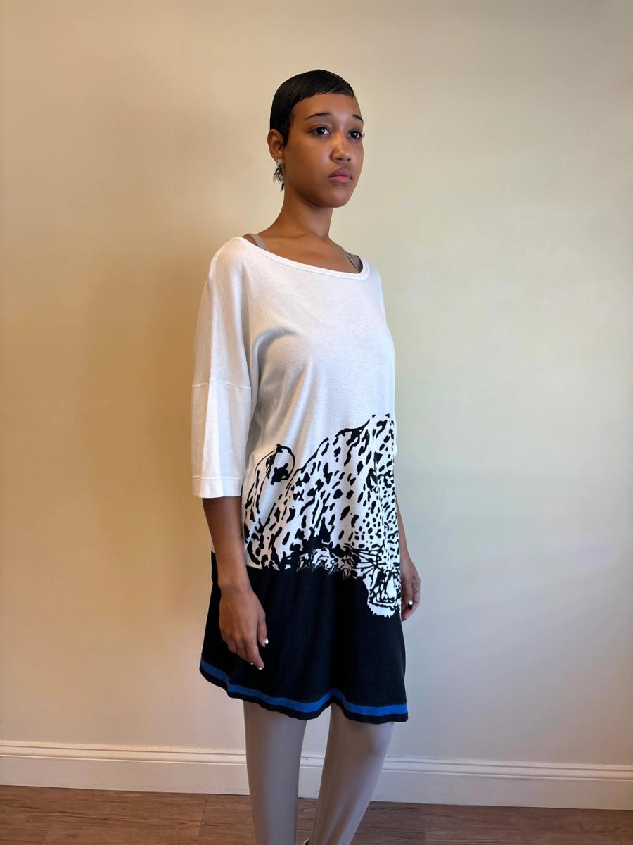 80s Krizia Poi White Leopard Tunic product image