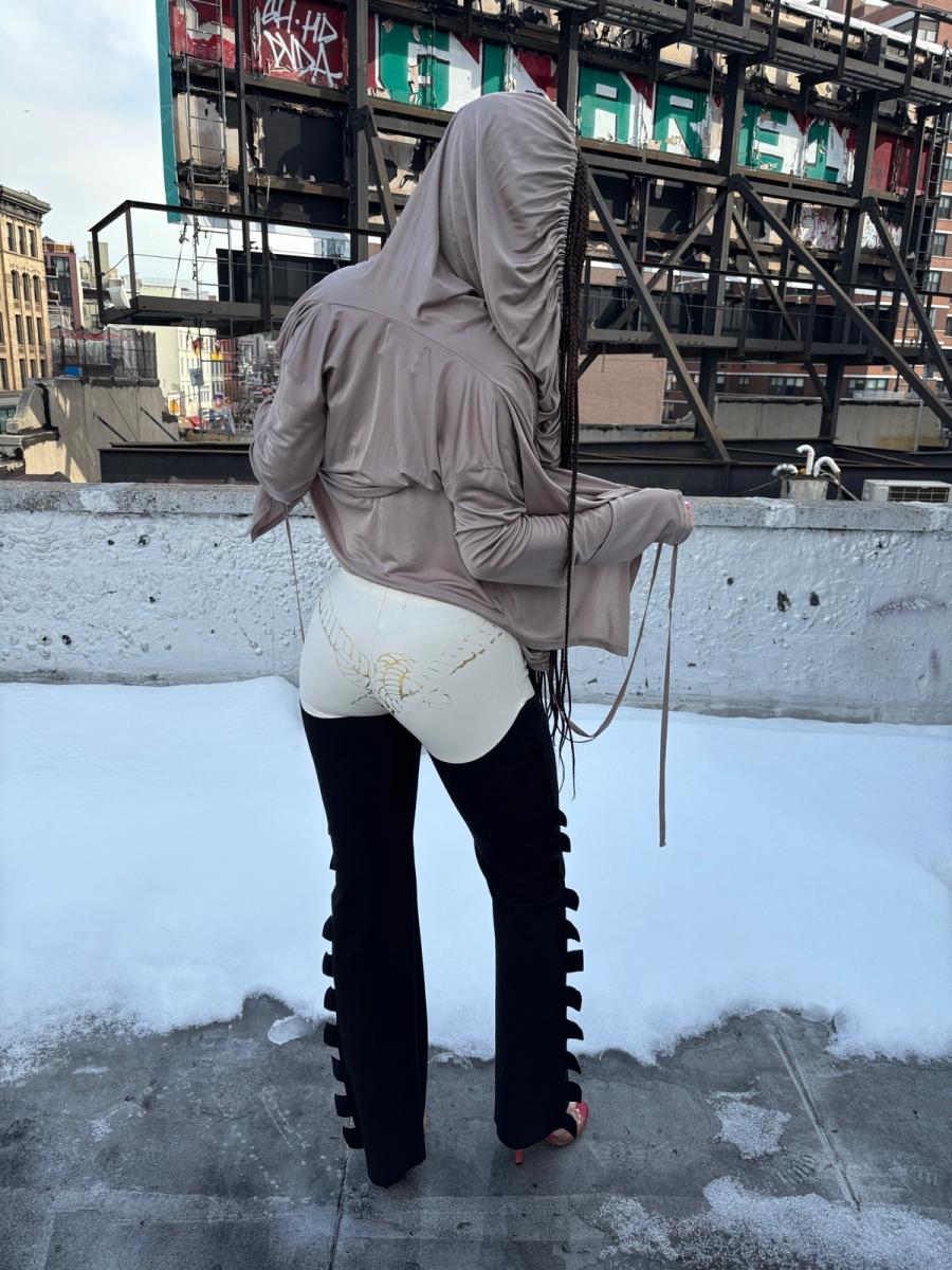 Castellated Bound Pants Cream product image