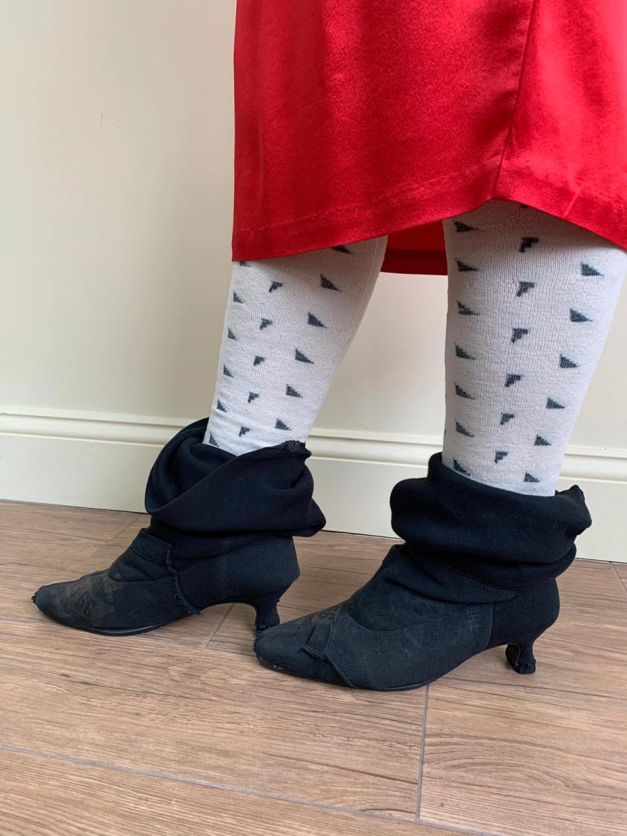 Undercover Patchwork Sweatshirt Heels product image