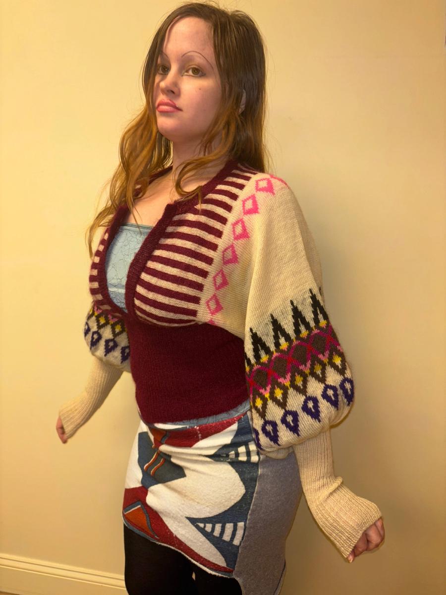 80s Kansai Yamamoto Balloon Sleeve Knit Sweater product image