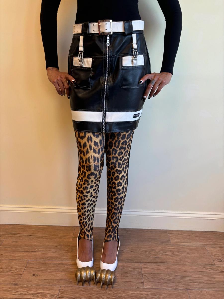 La Cage Aux Meufs Pleather Miniskirt  product image