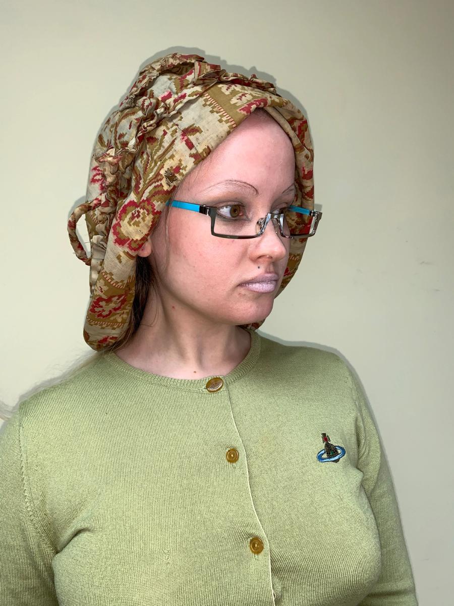 1800s Printed Fabric Slouchy Hat  product image