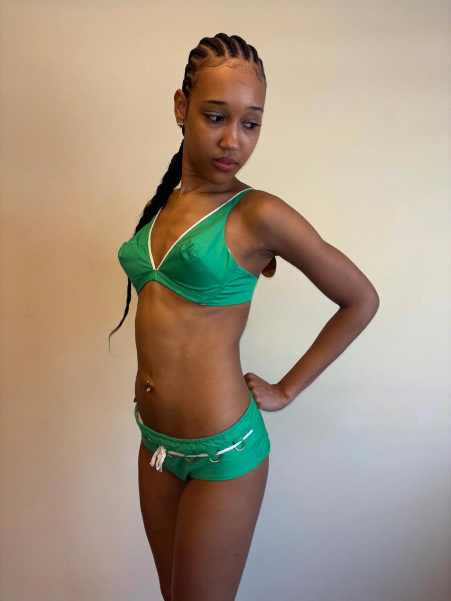 1960s Green Bikini with Metal Belt product image