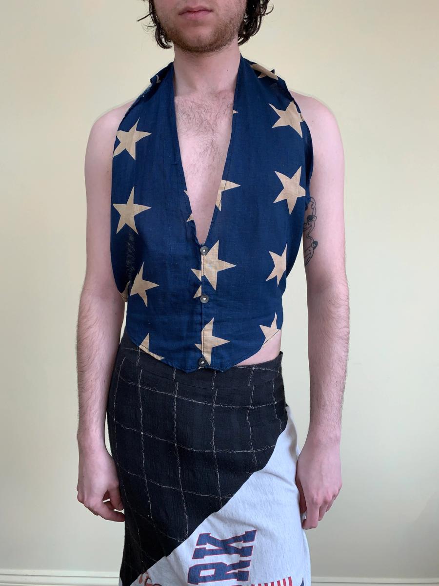 1930s Star Print Halter Top product image