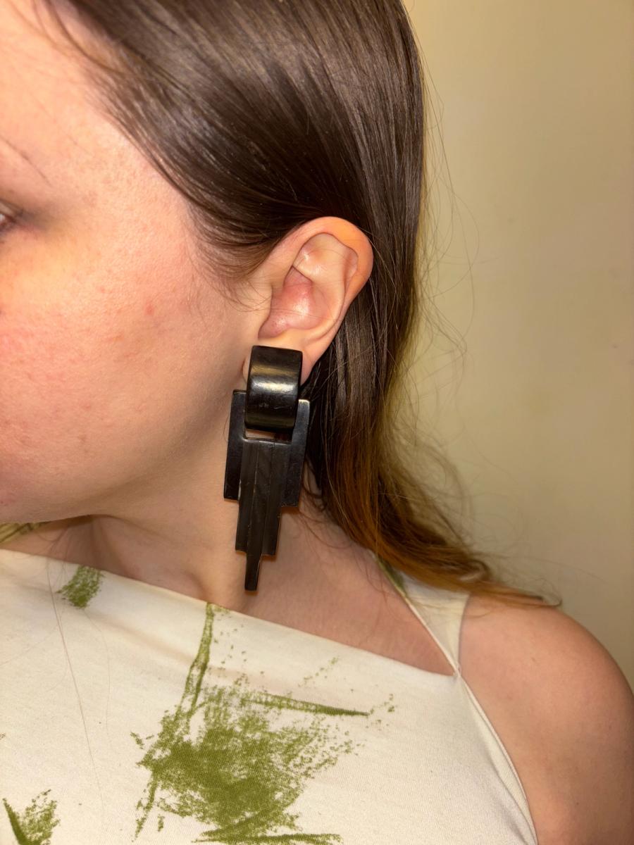 30s or 40s Bakelite Skyscraper Earrings product image