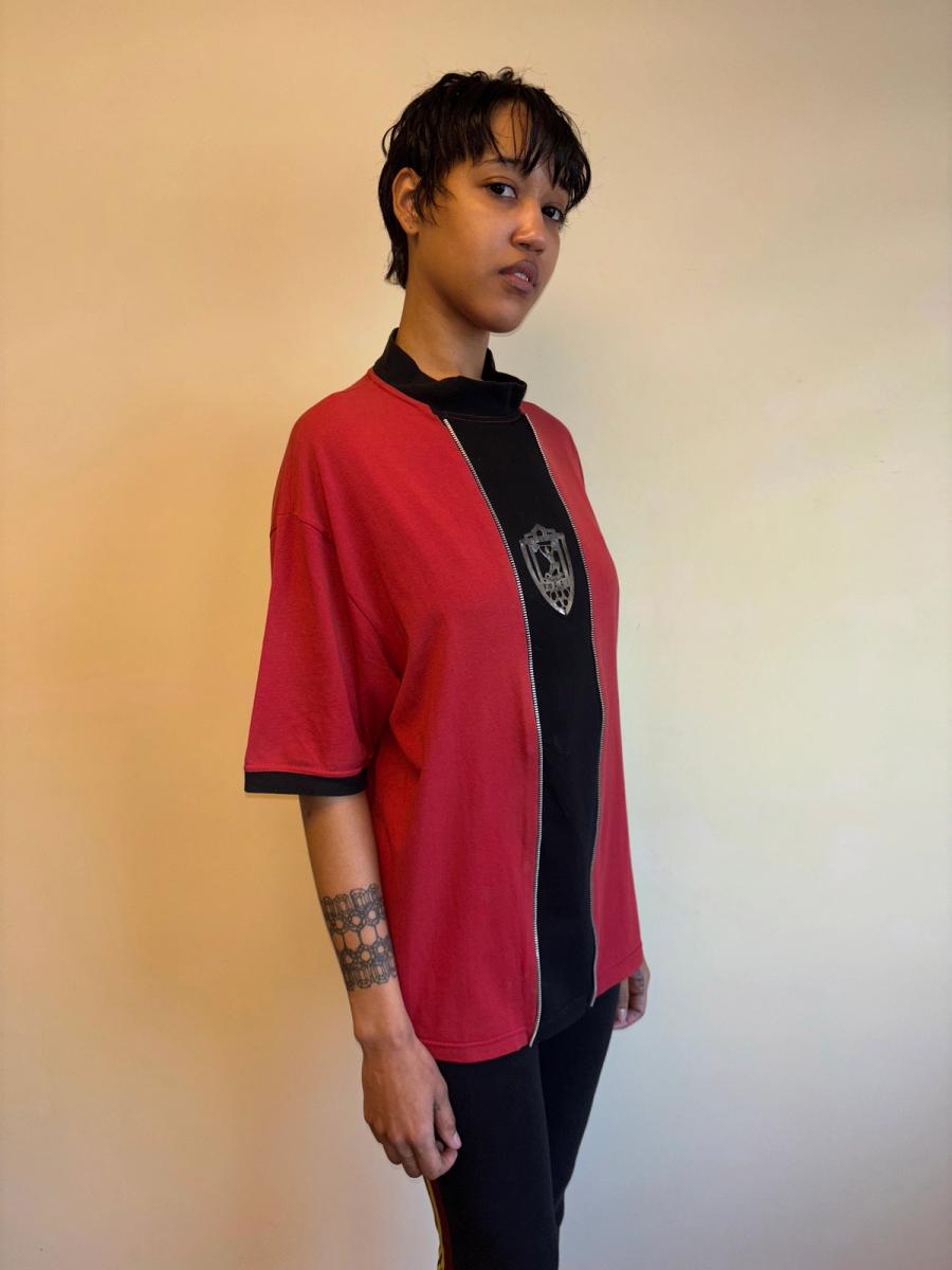 80s Gaultier by Fuzzi Metal Weightlifting Plaque Top product image