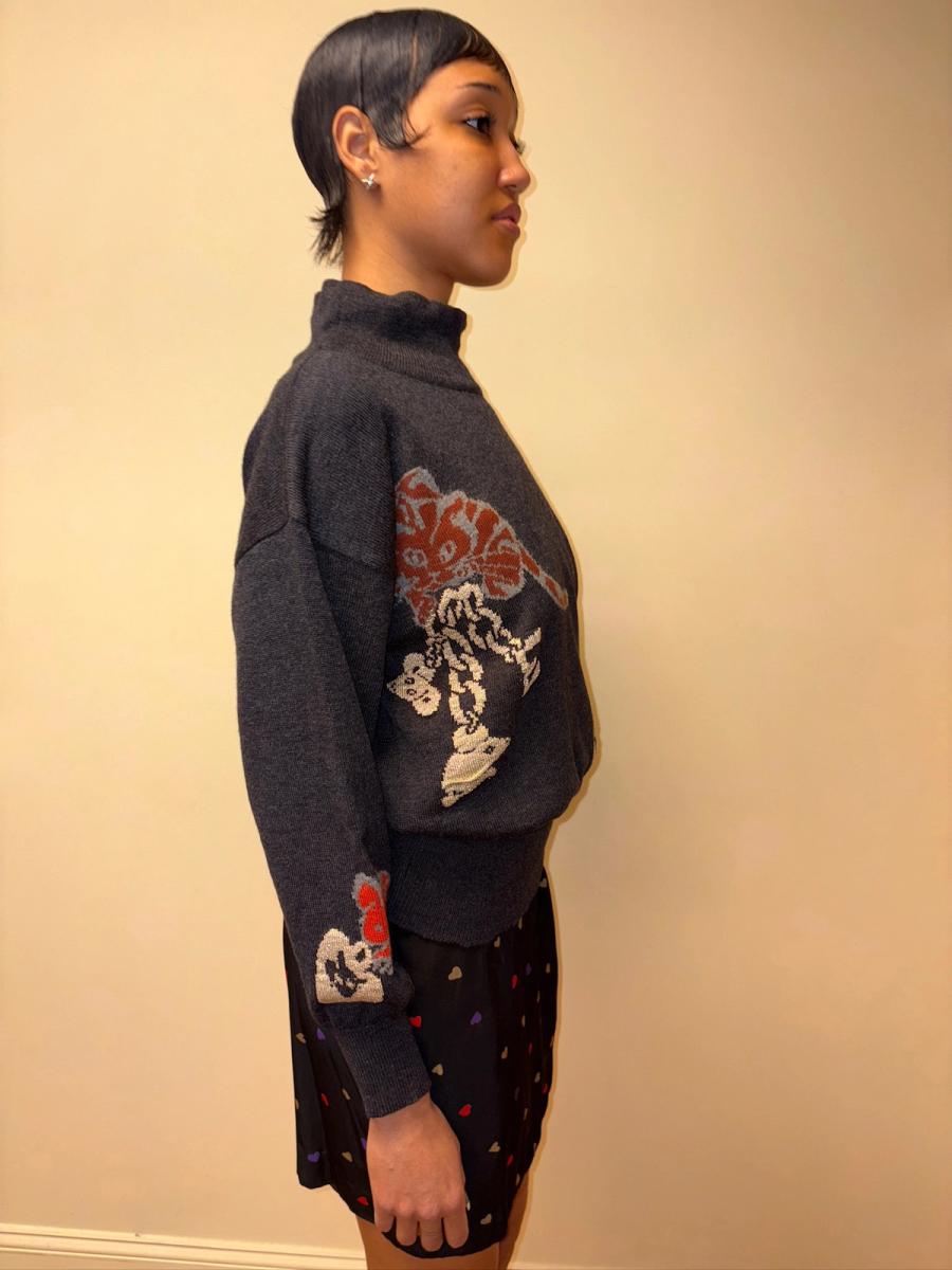 80s Escada Cat and Mouse Sweater product image