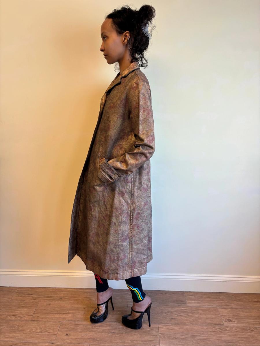 Jane Marple Coated Metallic Rose Trench product image
