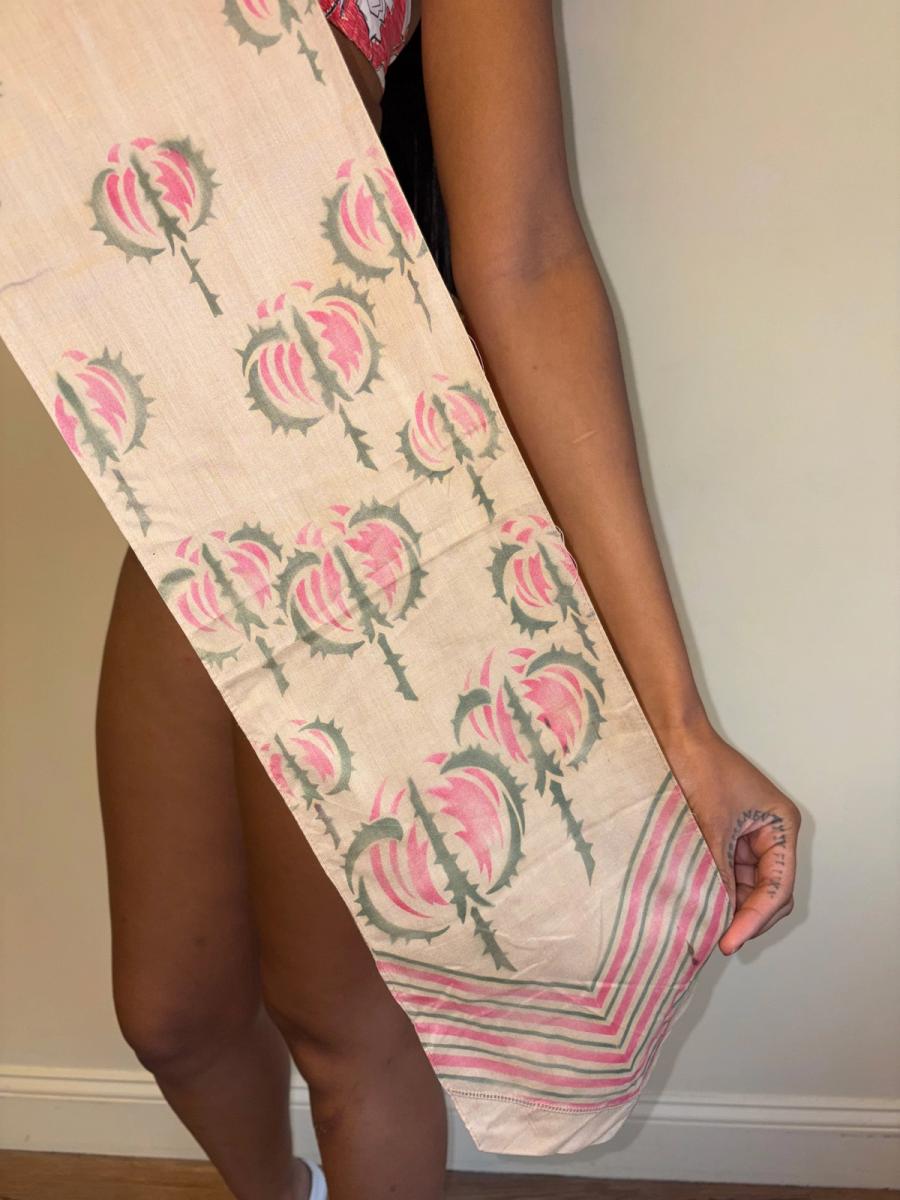 Antique Art Deco Rose & Thorn Scarf product image