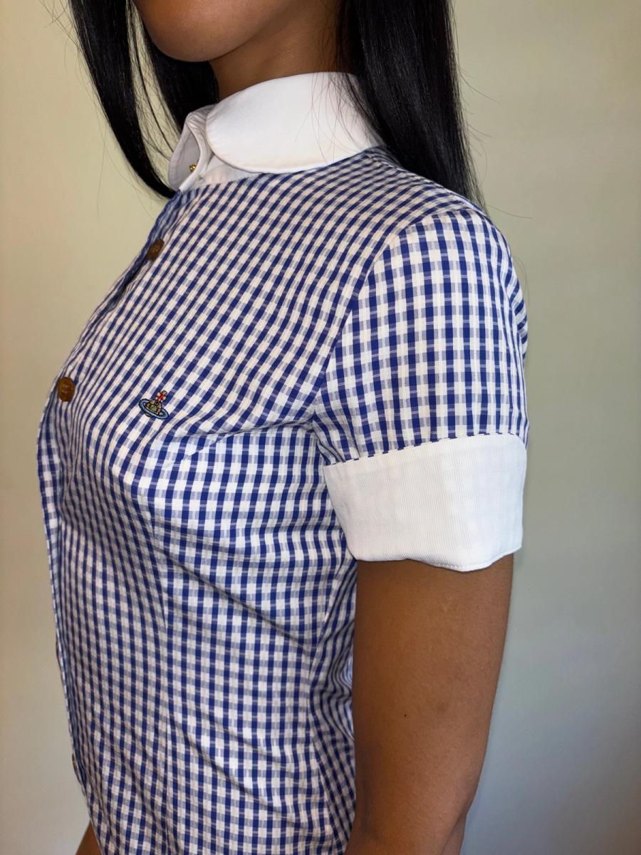 90s Vivienne Westwood Checked Dress with Hi-Collar product image