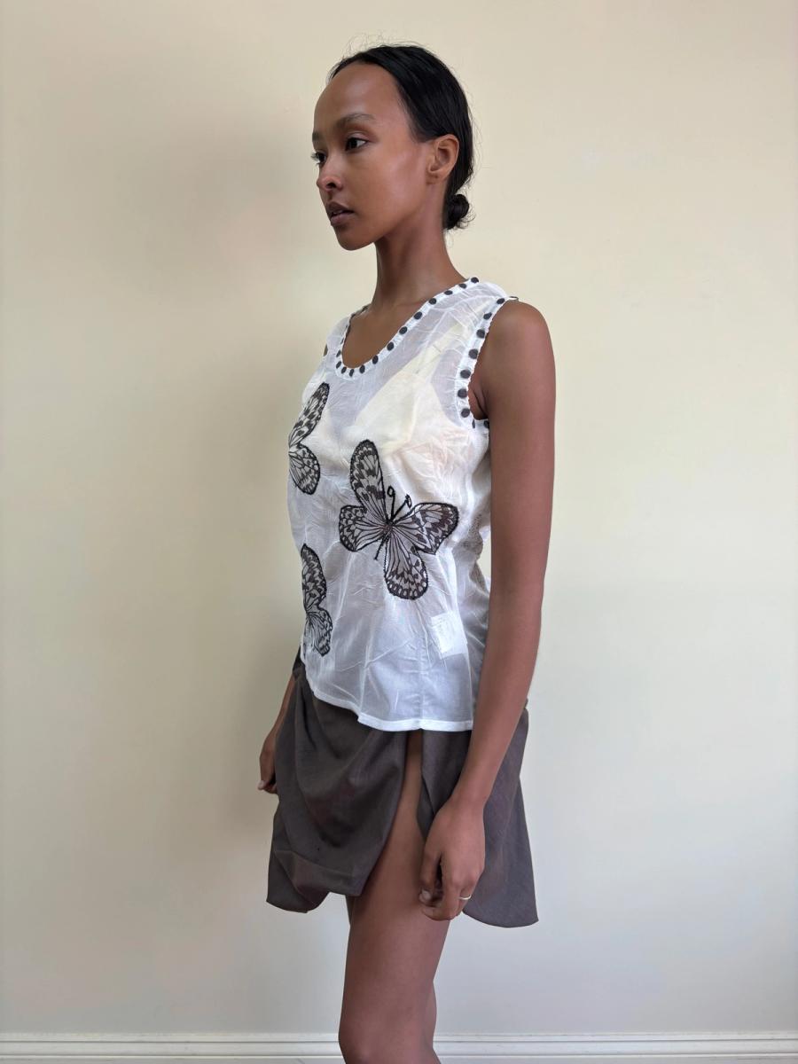 90s Yoshiki Hishinuma Butterfly Pleated Top product image