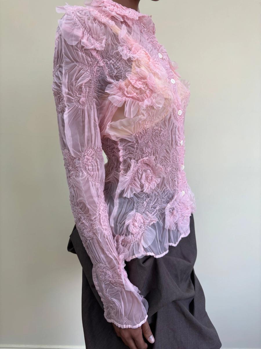 90s Yoshiki Hishinuma Pink Petal Blouse product image