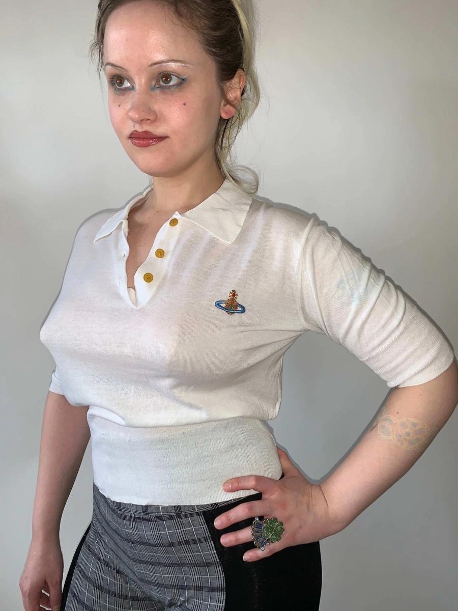 90s Vivienne Westwood White Polo product image