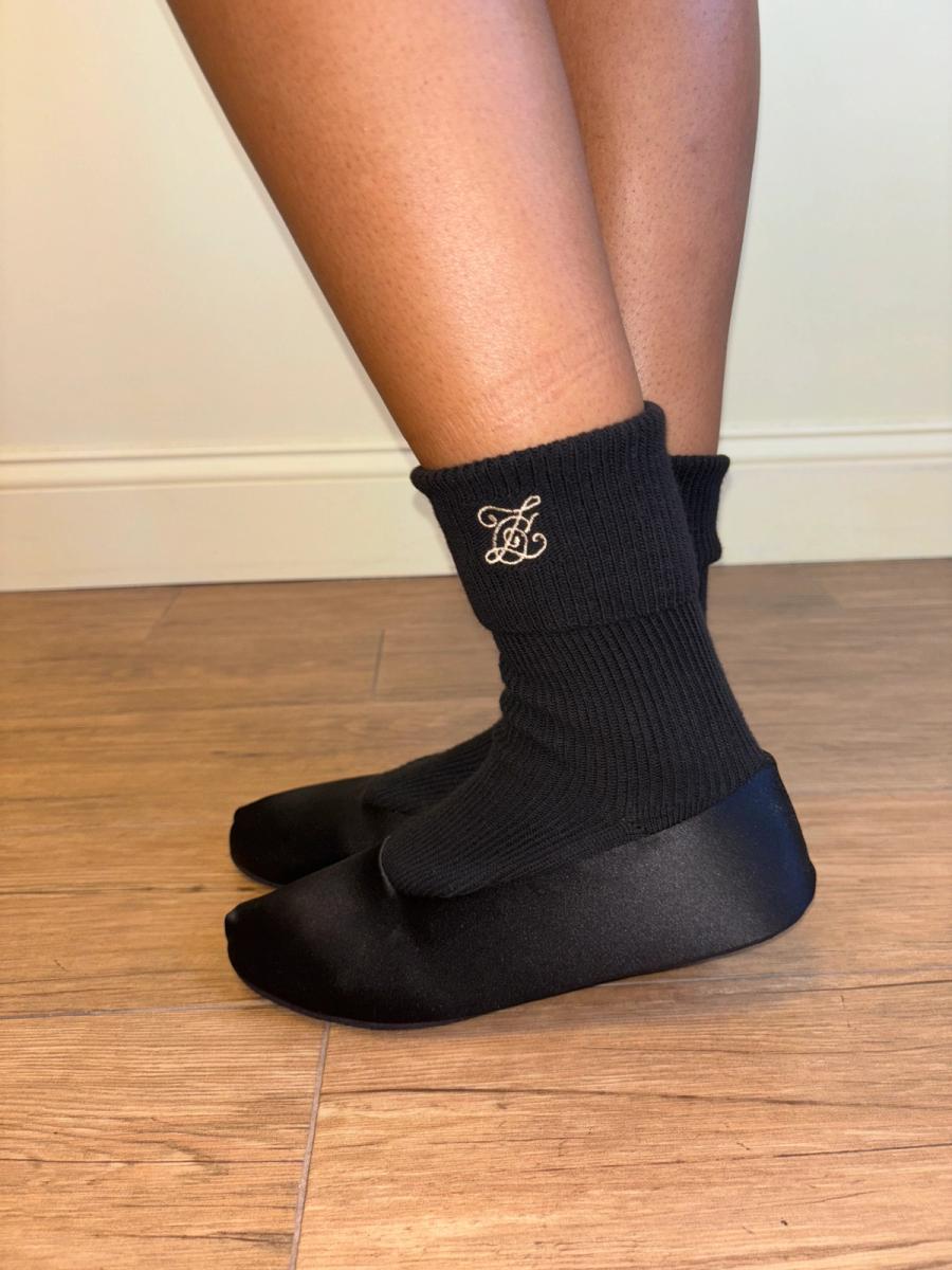 80s Chantal Thomass Built-in Sock Ballet Flats product image