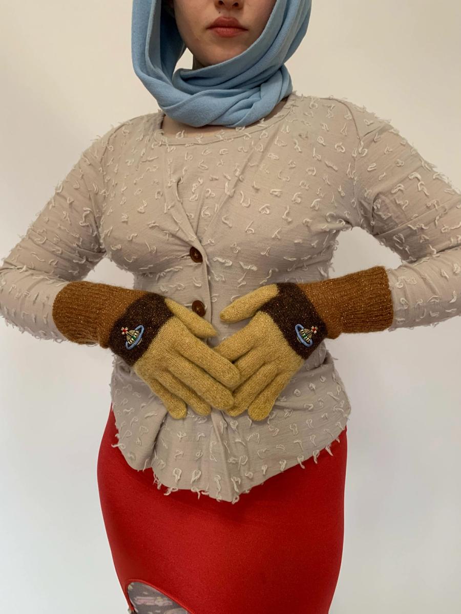 90s Vivienne Westwood Knit Orb Gloves product image