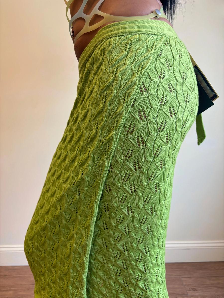 90s Beauty: Beast Knit Leaf Wrap Skirt product image