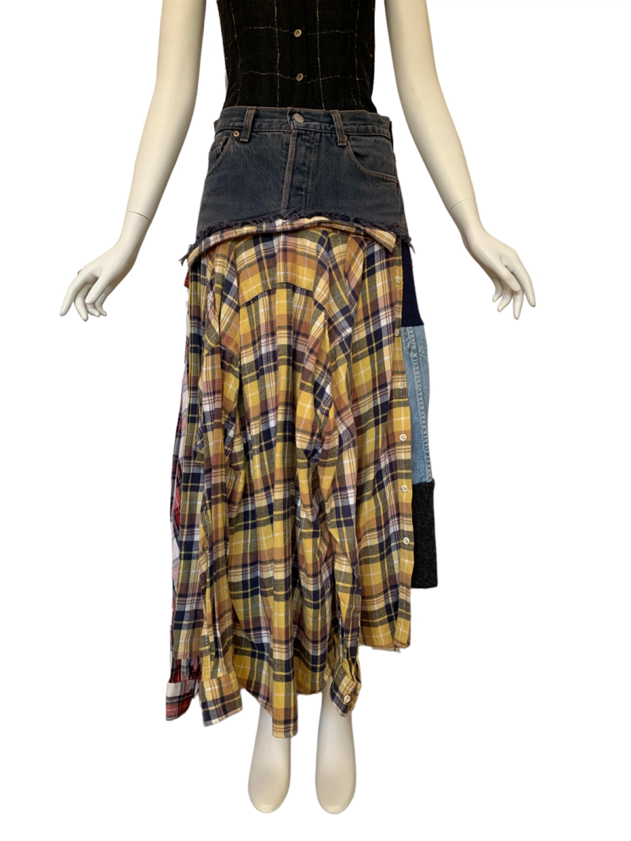 Tomoki Yurita Flannel Assemblage Skirt product image