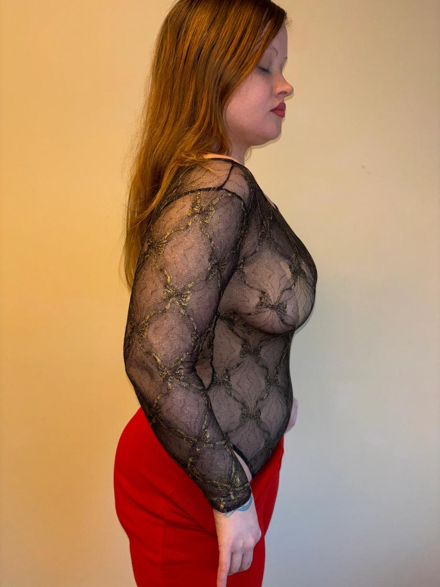 80s Chantal Thomass Moiré Lace Bodysuit with Original Box  product image