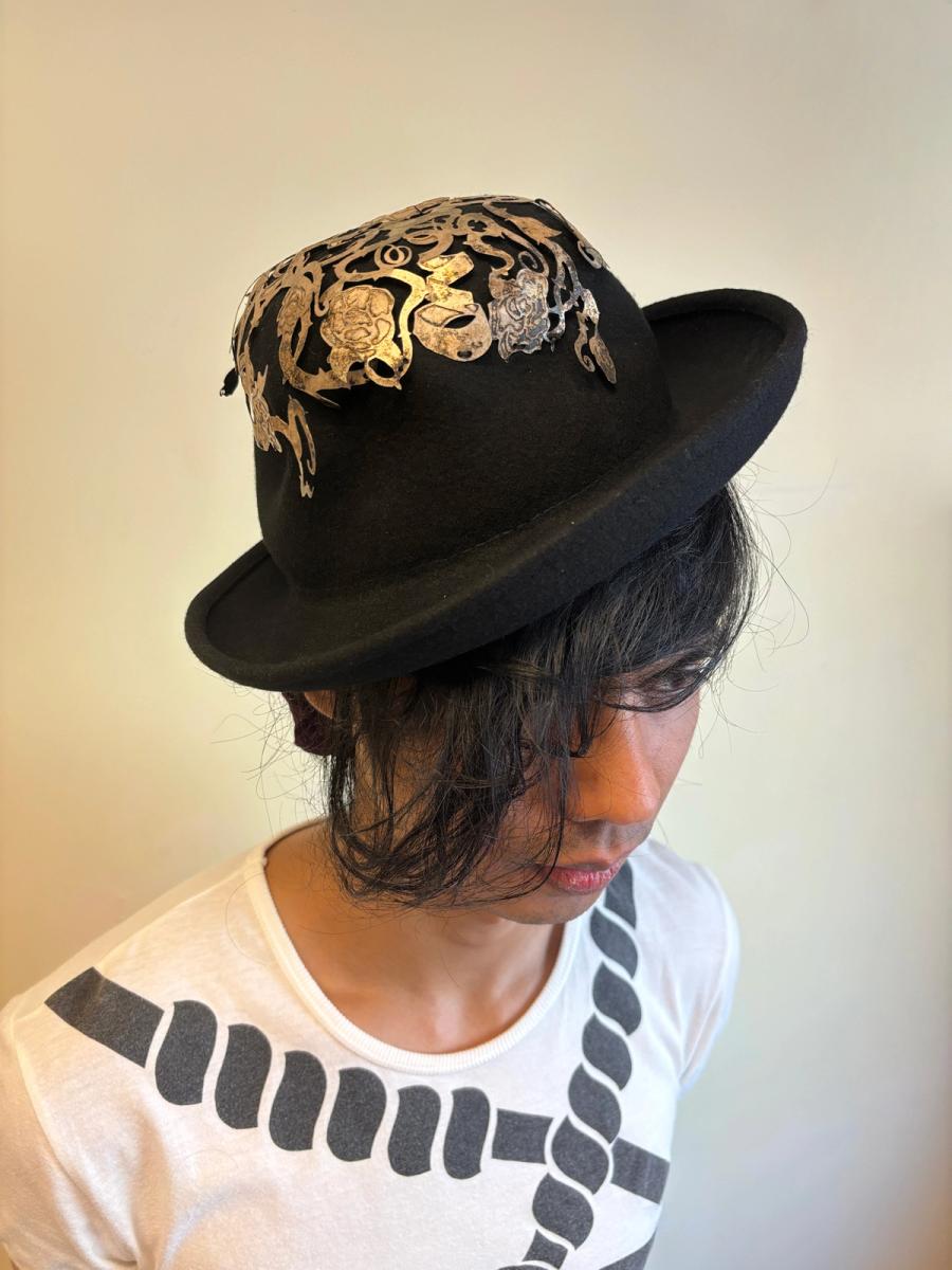 1989 Atelier Cutout Brass Bowler Hat product image